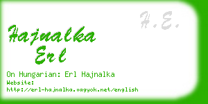 hajnalka erl business card